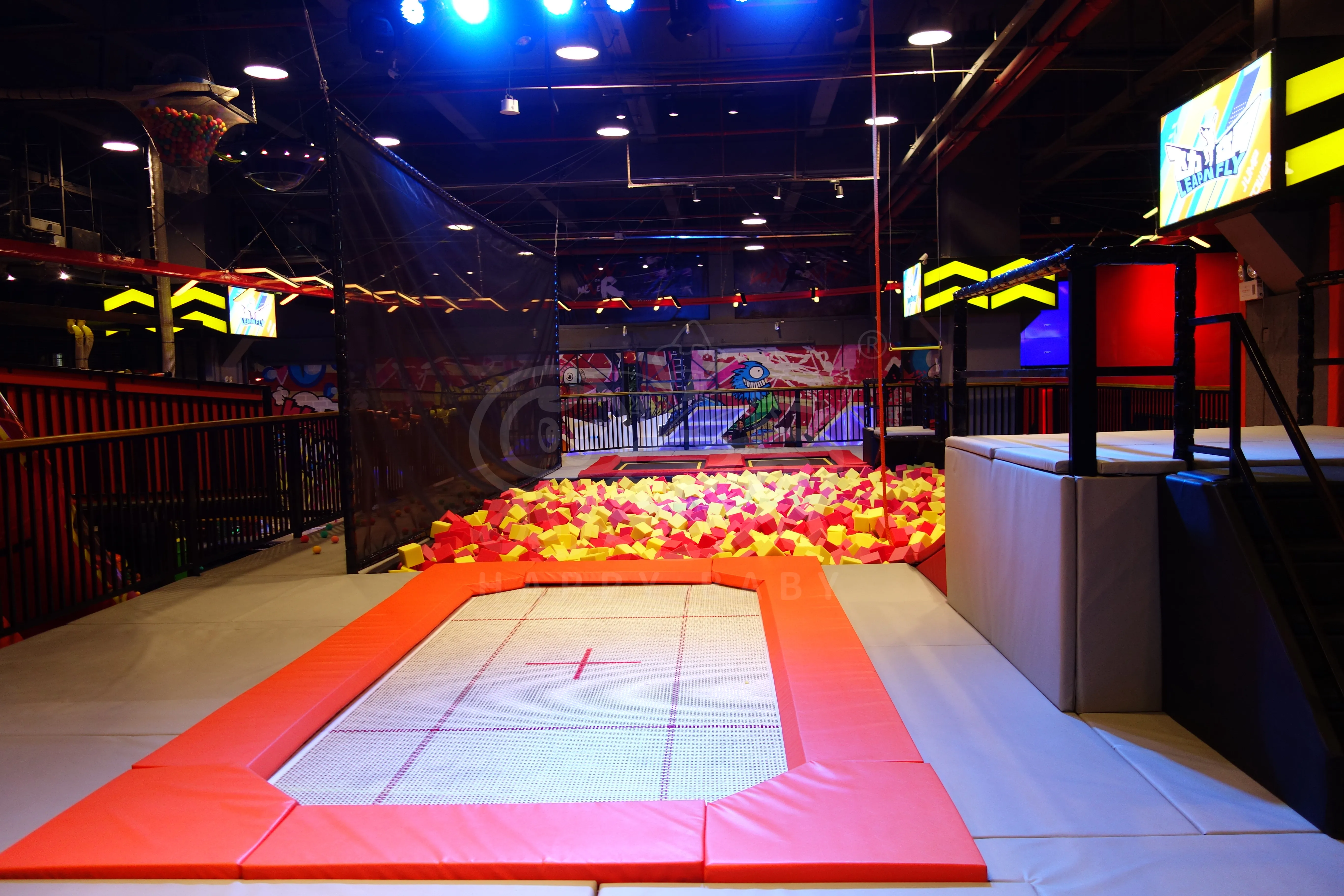 Good Quality Amusement Park Rides Trampoline Park And Trampoline Arena Long Lasting Trampoline Outdoor For Sports Center