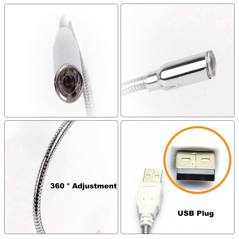 USB Светодиодная гибкая лампа для ноутбука ПК настольного компьютера