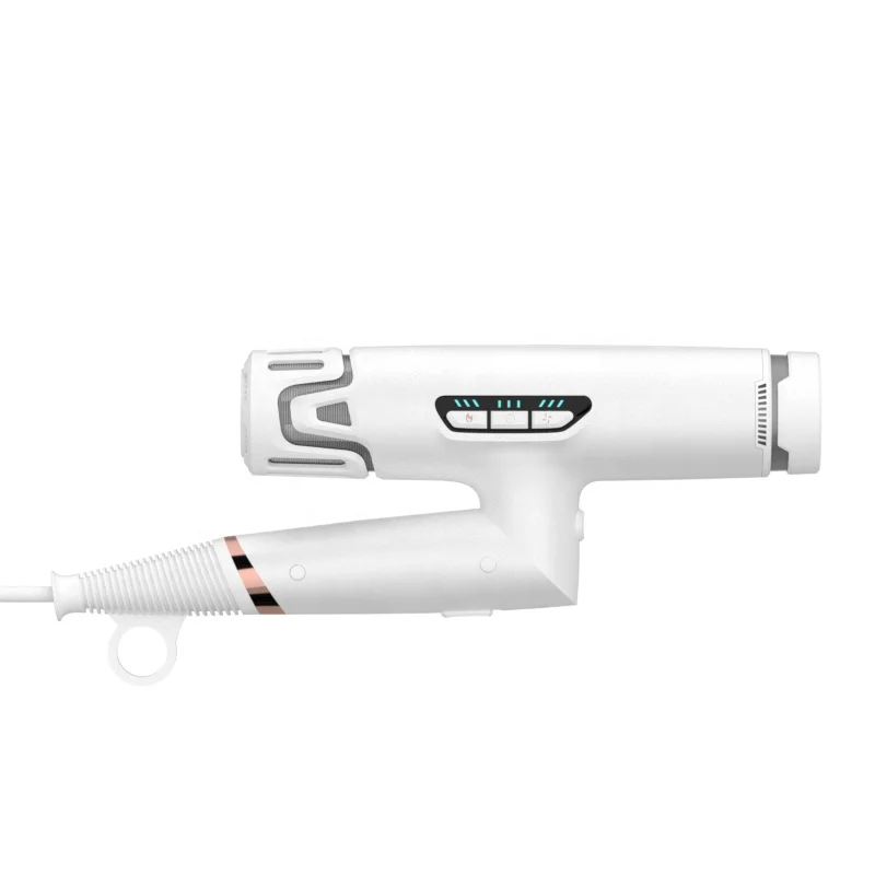 Foldable  ionic high speed air flow DLDC motor 110000rpm intelligence Negative Ions hair dryer