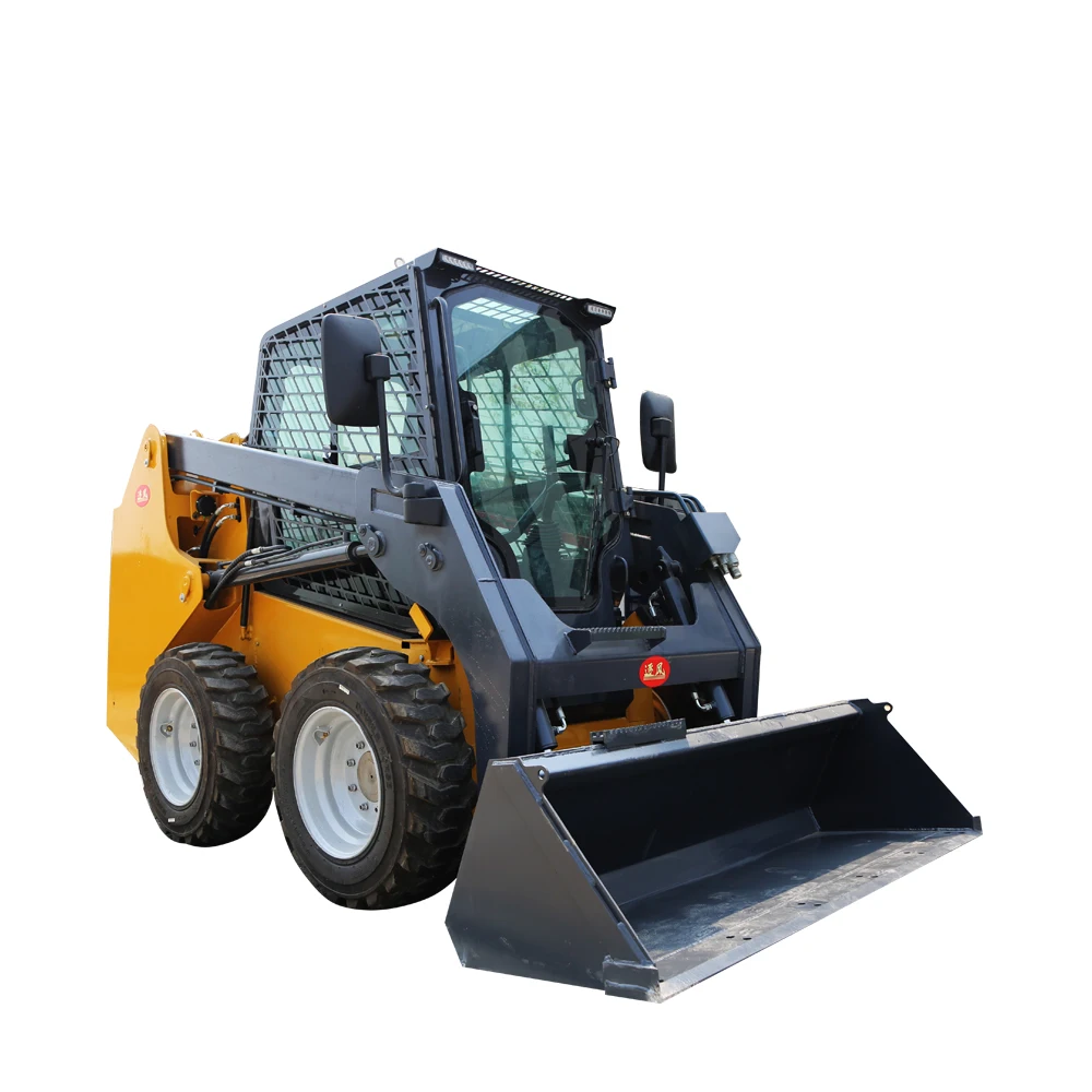 Hot Sale Small Four-Wheel Dual-Drive Diesel Electric Hydraulic Skid Steer Loader With CE Certified