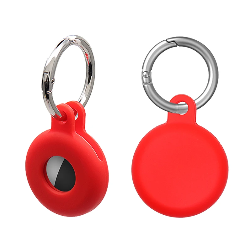 360 Full Protection Silicone Air tag Case Cover Protective Case For Airtag Pet Collar Keychain Air tag Case Holder