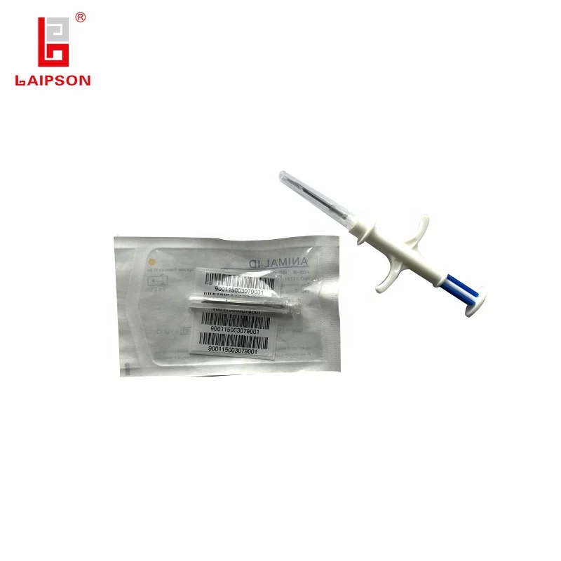 134.2Khz FDX-B rfid pets microchip needle with black applicator