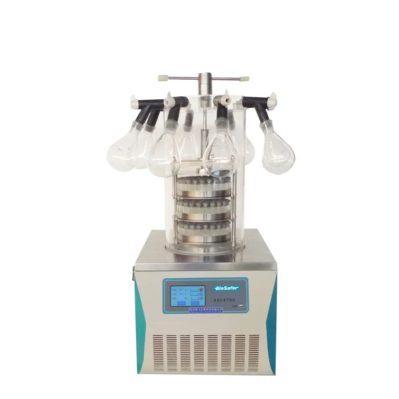 Biosafer Small Scale Lyophiliser Machine For Making Pharma Vials With top press type
