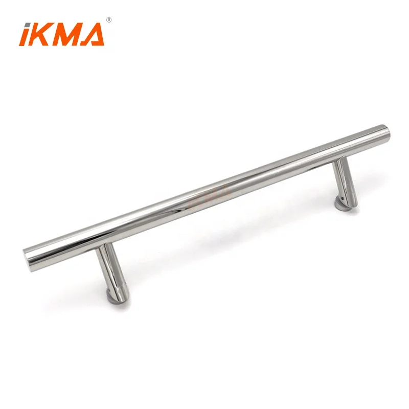 Stainless steel 304  Single-Sided Round Tubing Mitered Corners design house wooden door handle towel bar