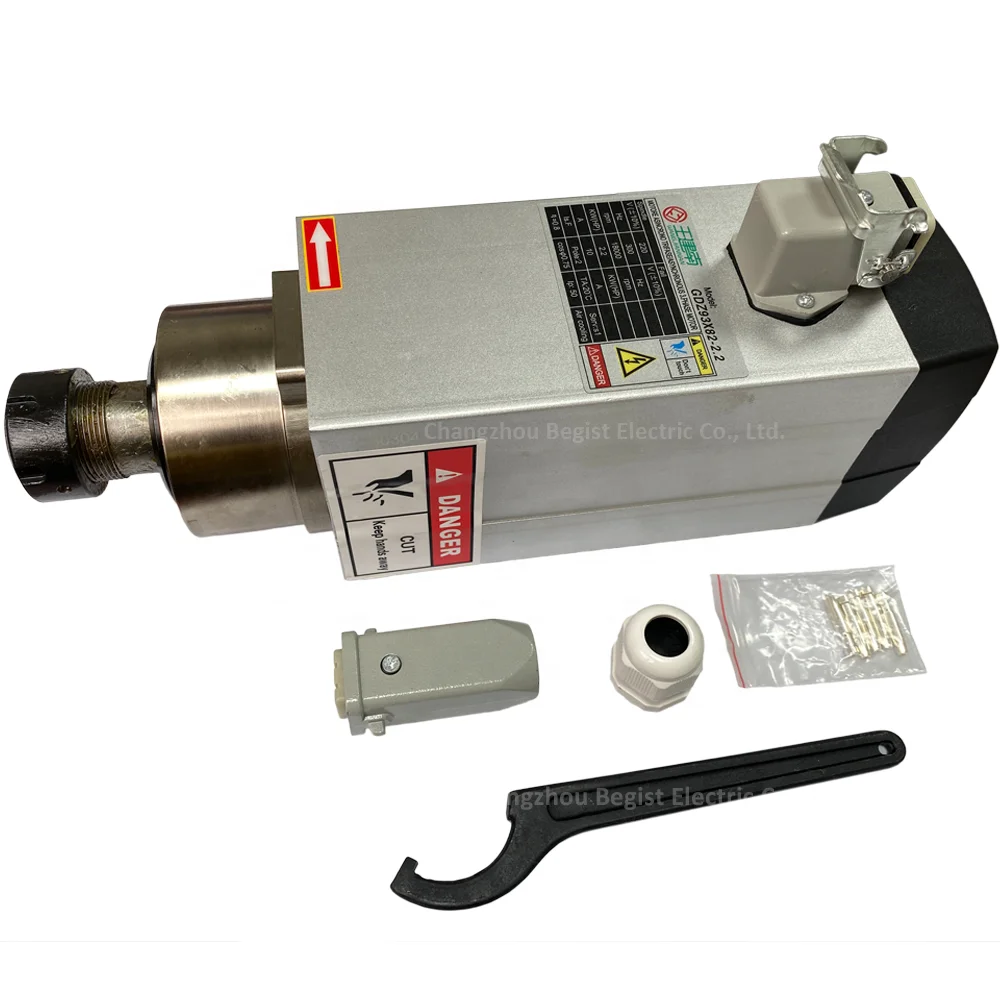 ER25 2.2kw CS high speed spindle motor  GDZ93*82-2.2 air cooling spindle motor kit spindle motor cnc