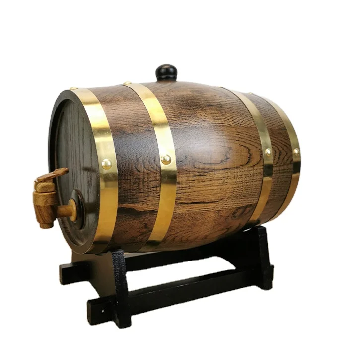 High quality 2 Liters Handcrafted using American Oak Aging Whiskey beer wine wooden Barrel for wine