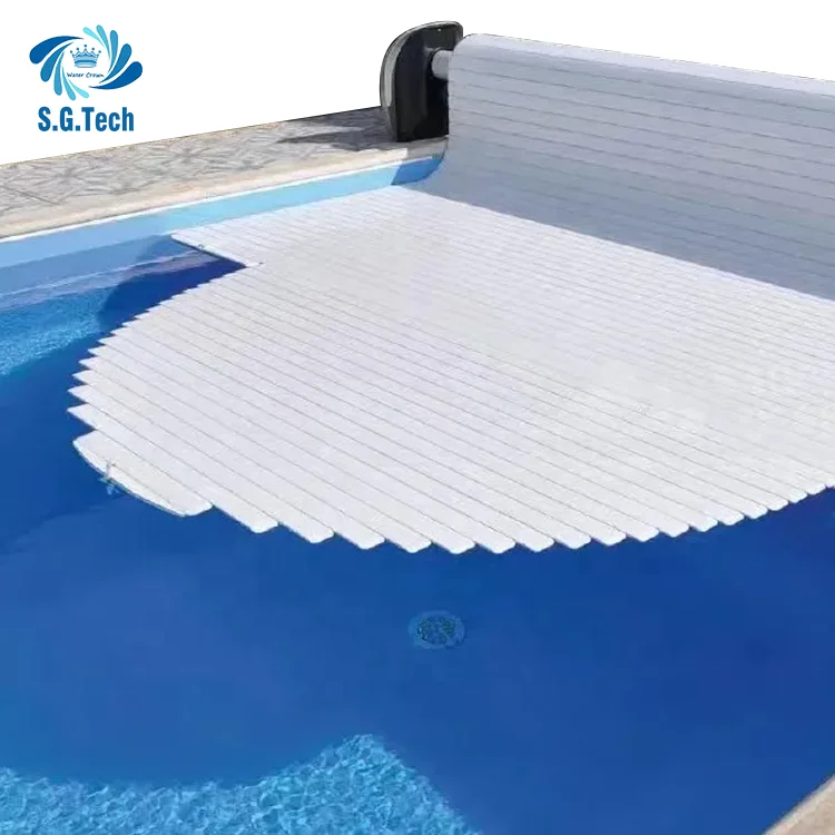 Guangdong water crown manufacturers sell PC material swimming pool cover fully automatic anti-ultraviolet swimming pool cover