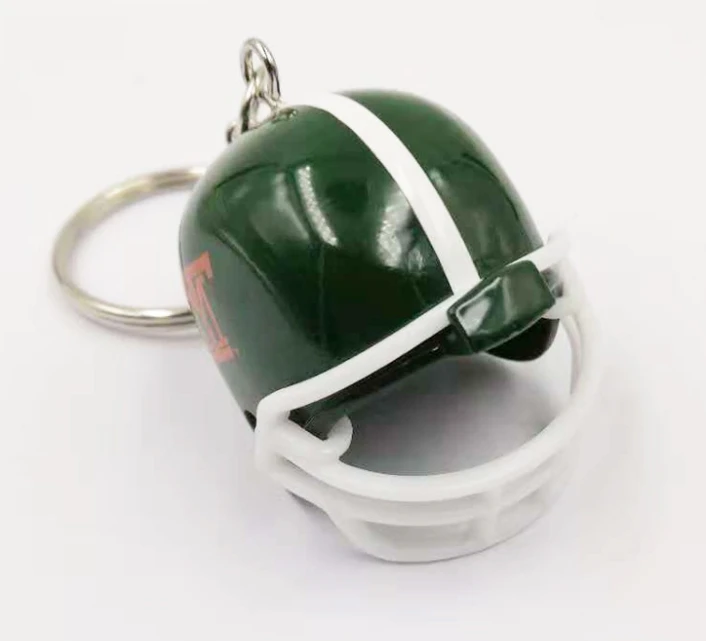 Zinc alloy helmet hat Key chain Metal 3D stereoscopic hockey helmet hat gift key small pendant