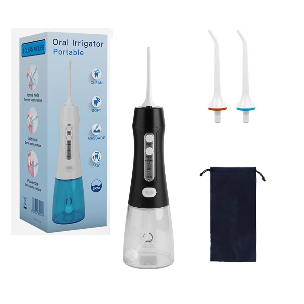 2021 new arrival water floss 300ml dental floss irrigator electric flosser with 1400mAh battery