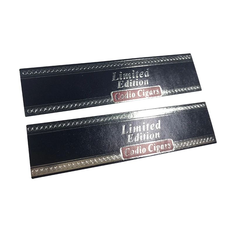 Custom Printed Gold Foil Adhesive Sticker Embossed Paper Cigar Band Rings with Private Logo Label