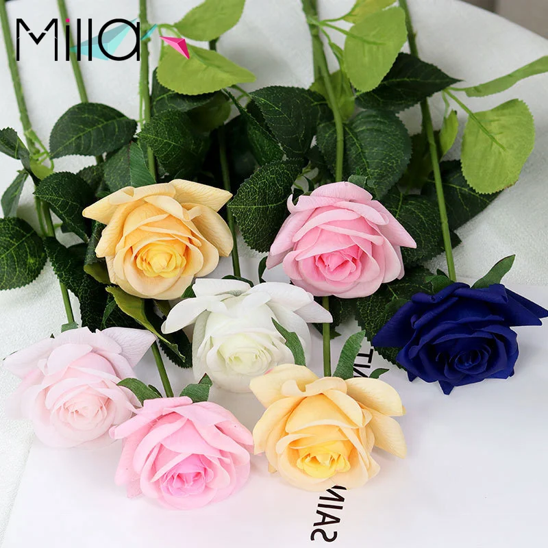 flowers for party hotel wedding table decorations Moisturizing Feel Bride Wedding Flower Bouquet Single Rose