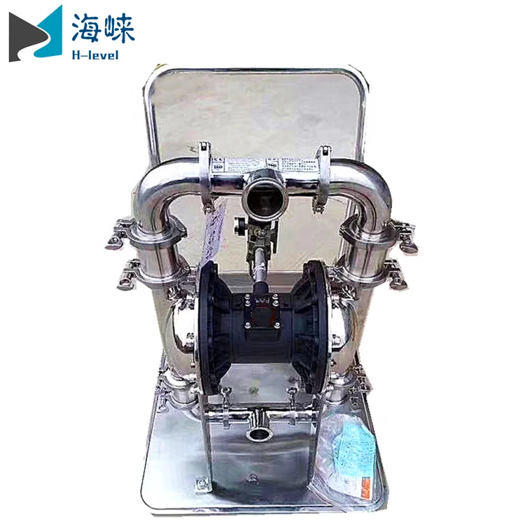 CE certificate stainless steel sanitary pneumatic PTFE diaphragm pump for ethanol