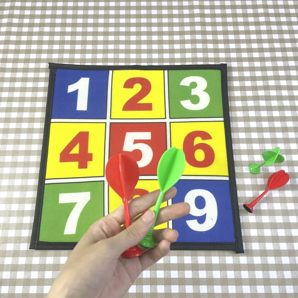 Children Indoor Funny Shooting Game Safe Cloth Dartboard Hanging Number Targets Dart Boards