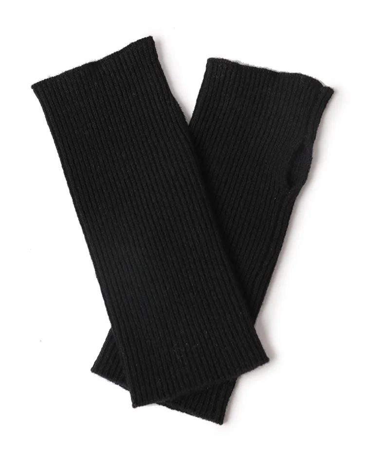 Роскошные 100% кашемировые трикотажные зимние кашемировые перчатки с подогревом открытые пальцы элегантные варежки Guanti senza dita в кашемире