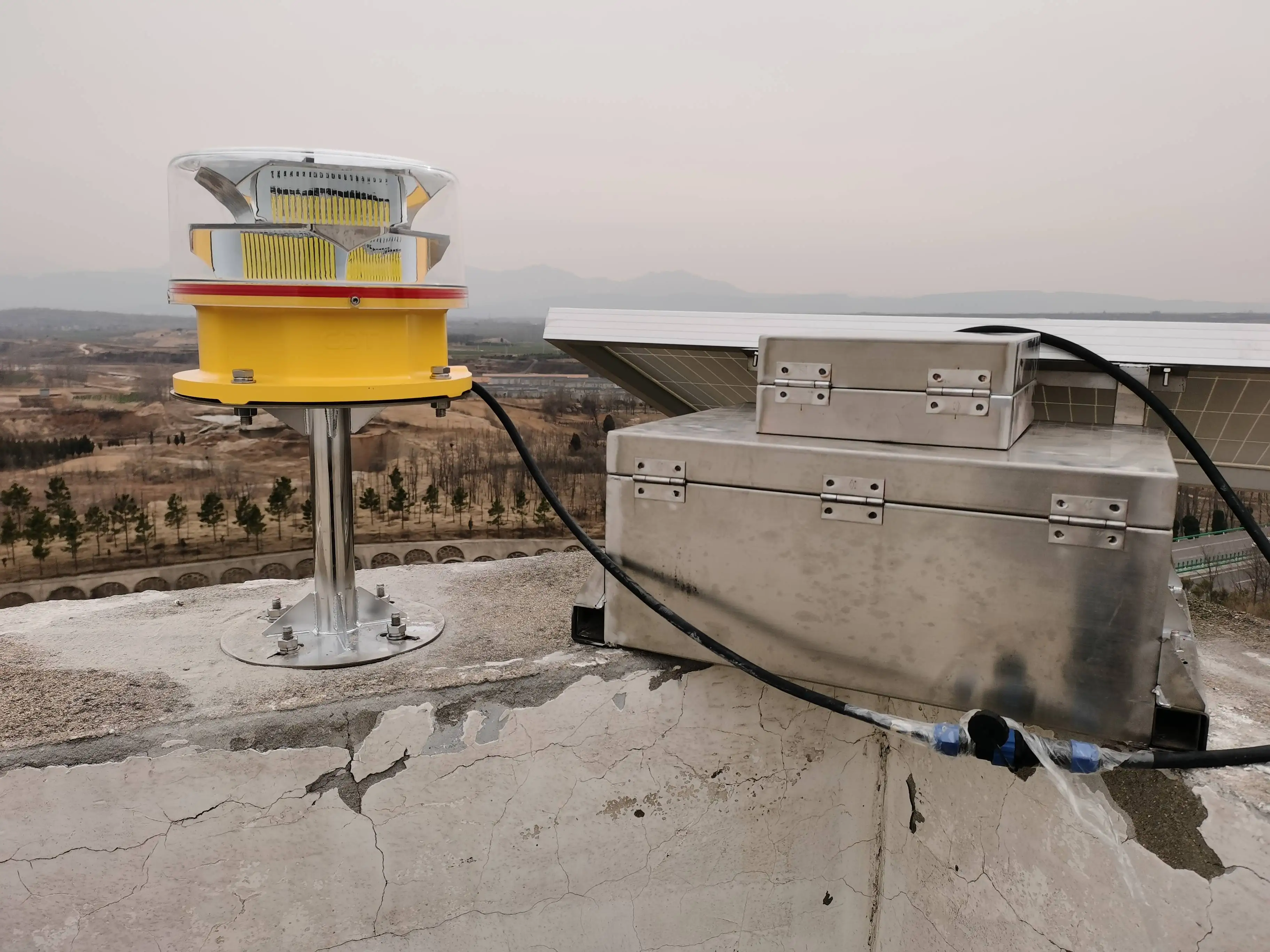 Tower marking light ICAO FAA L864/865 Medium intensity type A white flashing GPS synchronization aviation obstruction Light