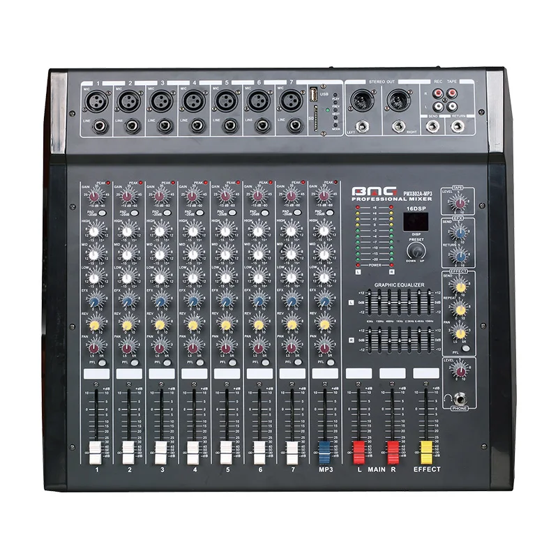 BMG PMA-1602A MP3 with usb interface digital professional audio mixer amplifier Used for music production karaoke party wedding