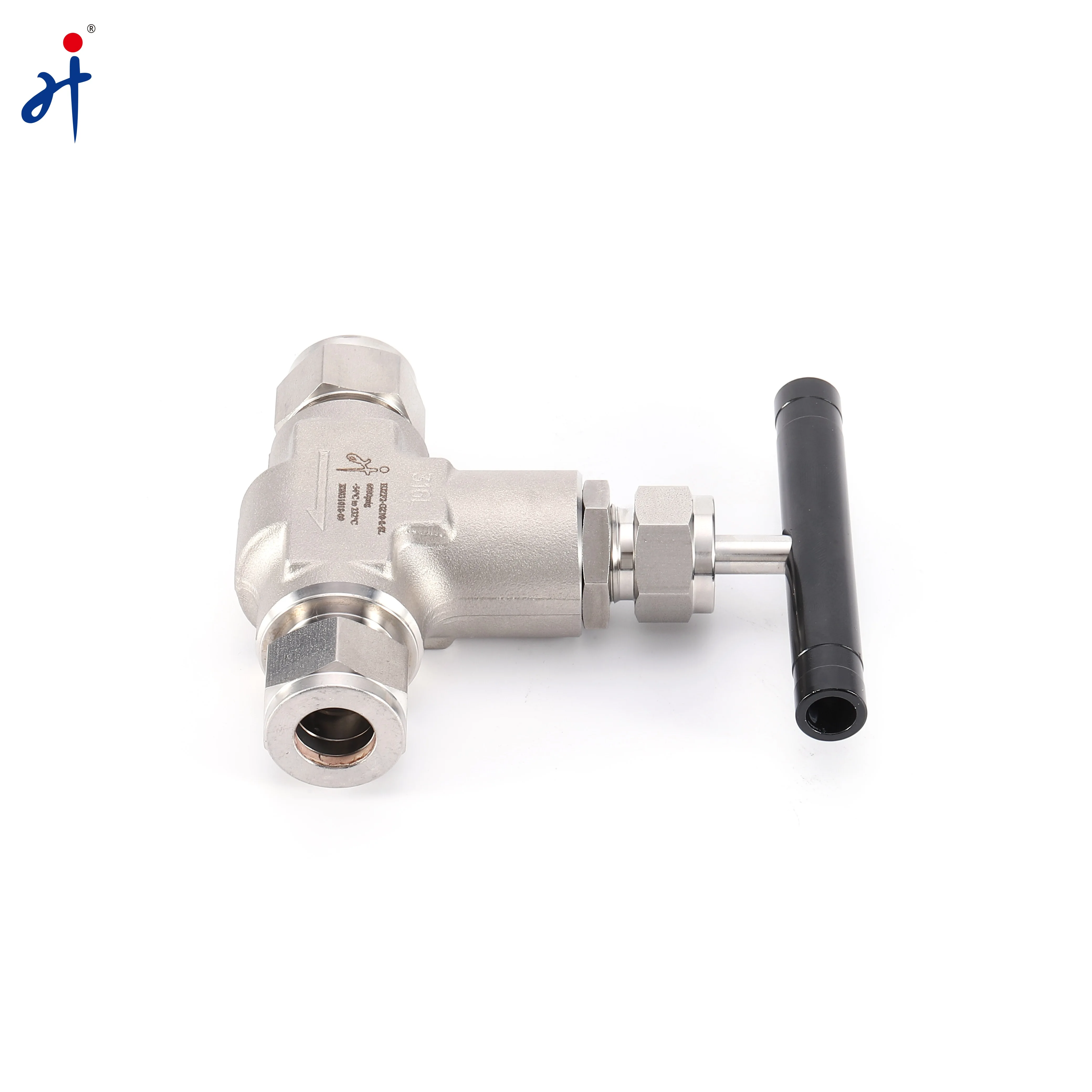 High Pressure Panel Mountable 6000 Psi 1/4  3/8 Od NPT Straight  Instrumentation Needle Valve