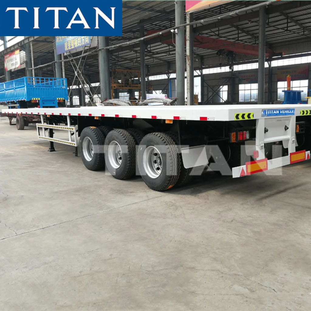 Flatbed semitrailer 40 foot tri axle flatbed semi trailer for sale