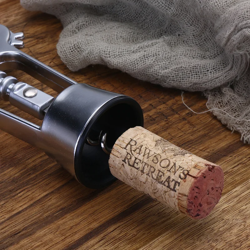 Stainless Steel Wing Corkscrew Wine and Beer Opener Heavy-duty Metal Wine Opener