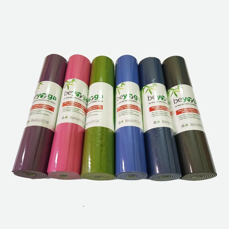 183cm TPE New OEM Your Logo Eco Friendly Yoga Mat with Customized Logo Packing