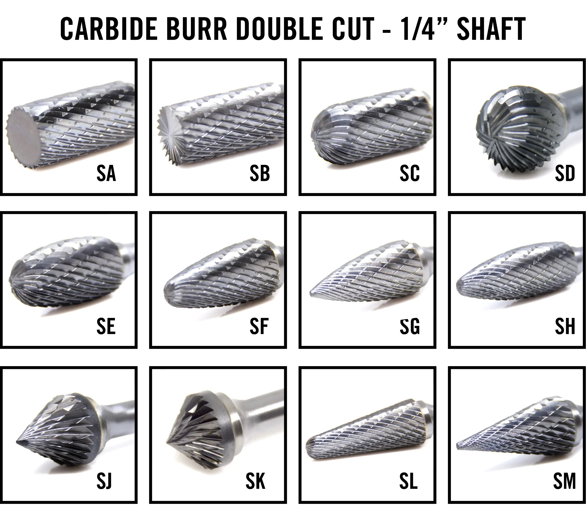 Professional quality CNC Carbide Rotary Burr Files