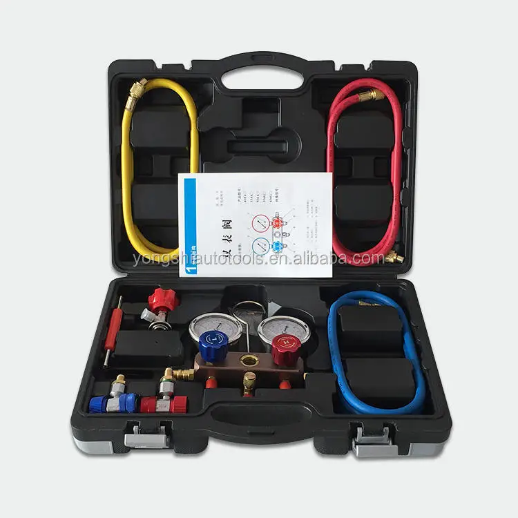 Automotive Air Conditioning Fluoride Table Snow Pressure Gauge Refrigerant Table AC Manifold Gauge Set