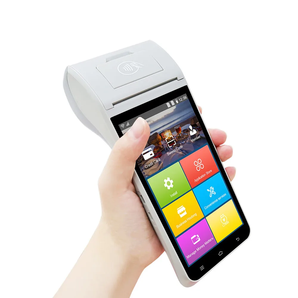 High Quality Wireless Z91 Android 11.0 NFC Reader Barcode Scanner 4G Handheld POS Terminal with Printer