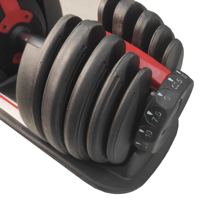 Ship from France in stock Adjustable round dumbbell nylon plastic dumbbells 20kg exercise adult fitness equipment for home gym