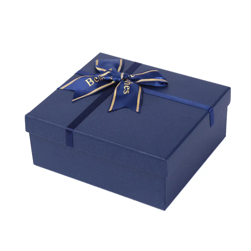 Dark Blue Customized Paper Cardboard White Cosmetic Large Makeup Box