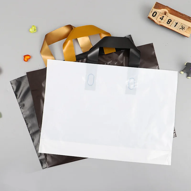 Wholesale hdpe plastic shopping bag packaging Plastic Tote Bag with logo Print size custom