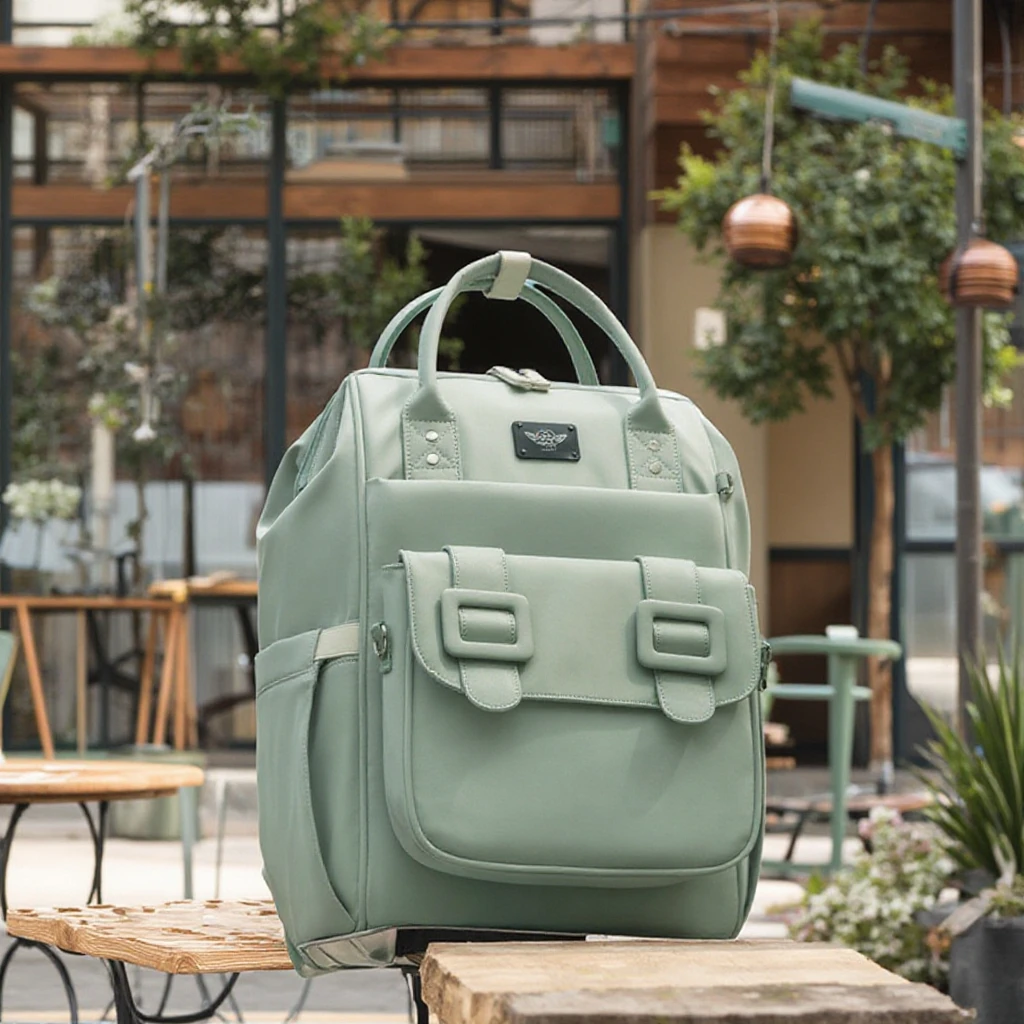 2025 Factory New Design Portable Waterproof Detachable Colorful Mummy Diaper Backpack USB Nappy Bag Storage Durable Print Baby