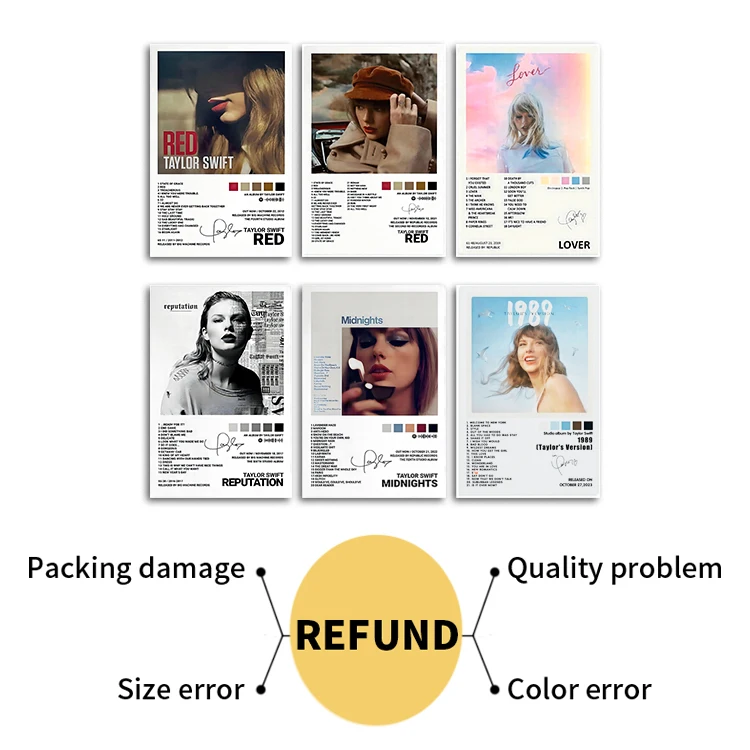 Popular Wall Decor Painting Juice Wrld Poster Cover Music Posters Canvas Painting 6pcs Per Set With Inner Frame