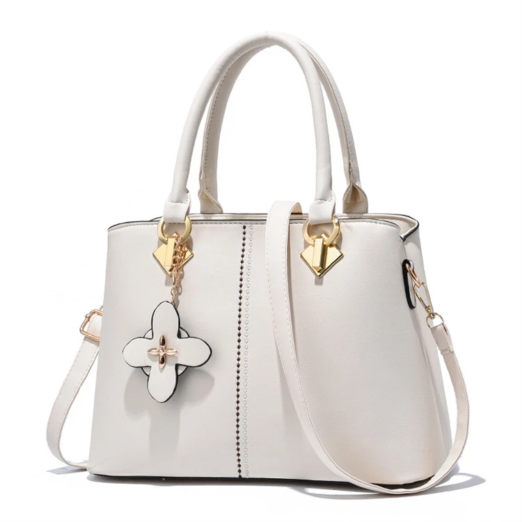 Odm Private Label Chinese Wholesale Guangdong  Vintage White Big Fashion Handbags Custom Logo