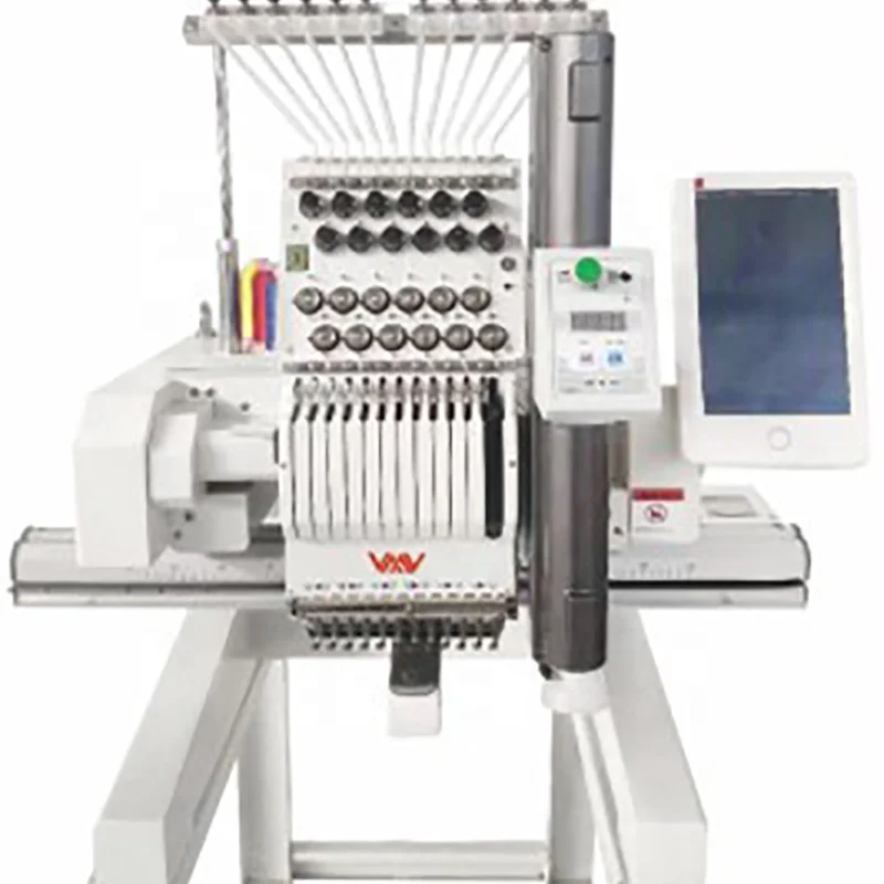 VMA wholesale nice prices 12 needle embroidery  machine with hat embroidery device 1200rpm