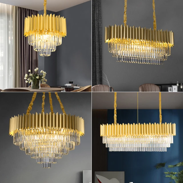 Customization Large 128W Luxury Decoration Lobby Chandelier LED Hotel Modern Ceiling Pendants Crystal Chandelier