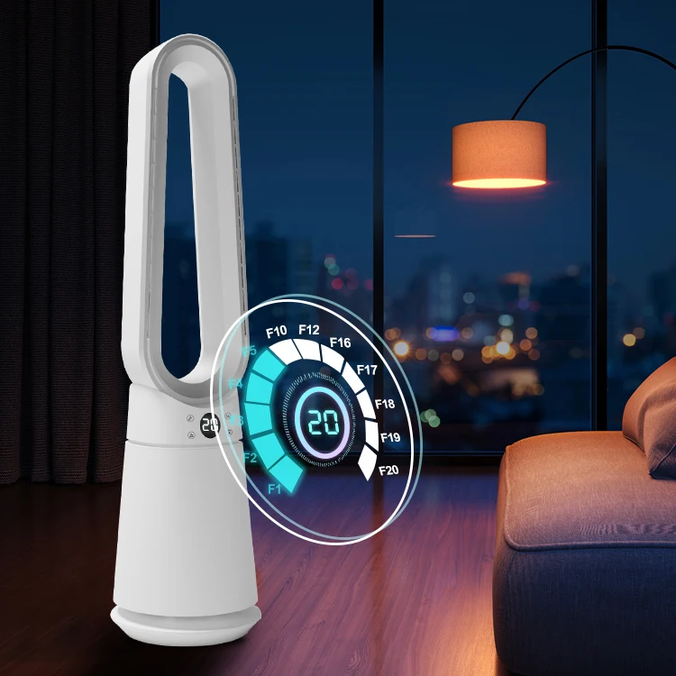 41 Inch Household Silent Bladeless Tower Fan 20 Wind Speed Remote Control Bladeless Fan