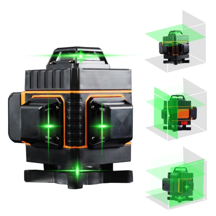 360 Self Leveling Rotary Green Laser Levels 4D Line Laser Level Cross Line Laser Surveying Measuring Tools