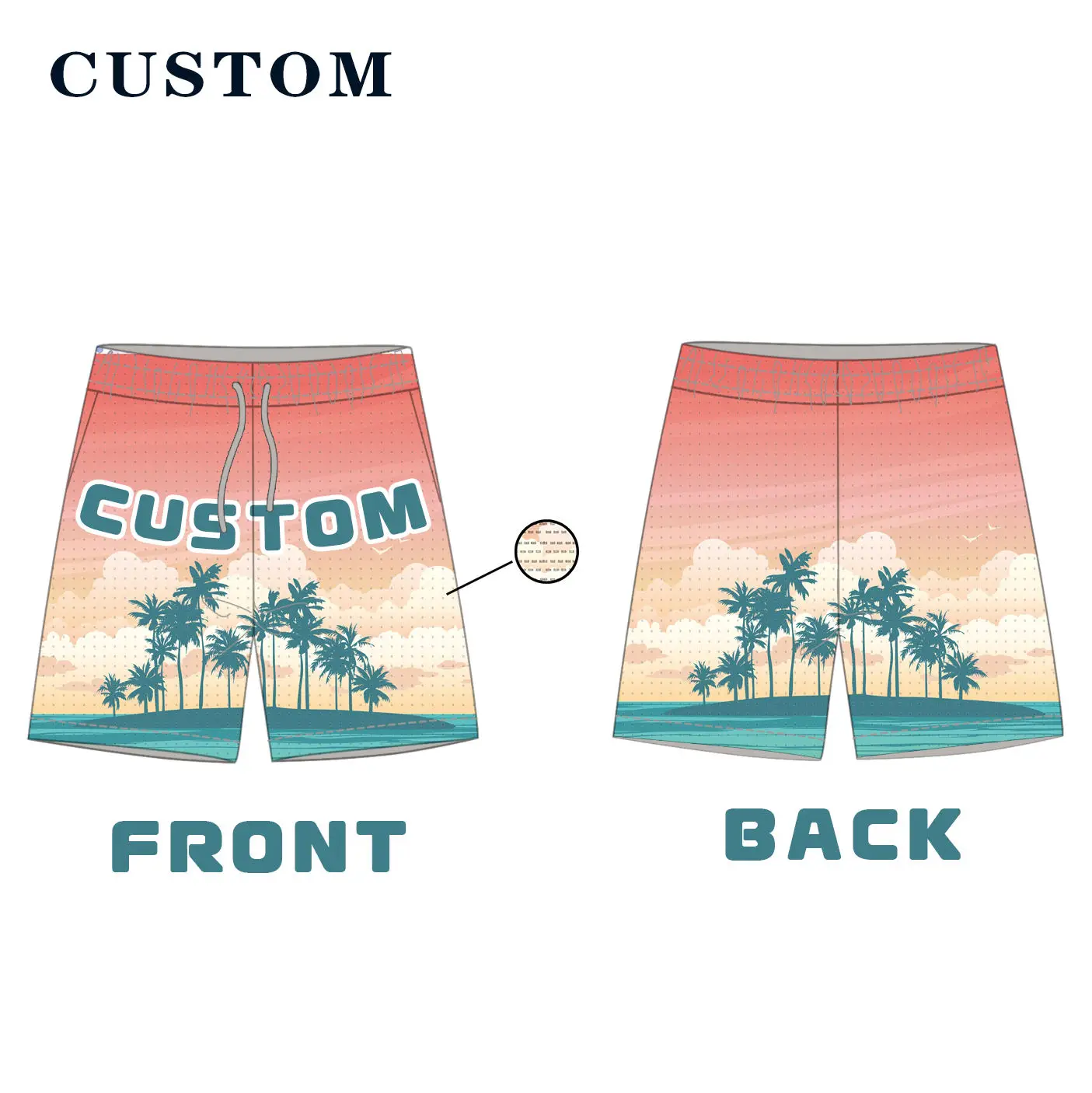 Custom Digital Print Anime Beach Basketball Running Sports Gym Short 5 Inch De Hombre Pour Hommes Mesh Men Shorts