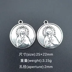 European and American jewelry accessories round portrait DIY necklace keychain pendant bracelet accessories jewelry