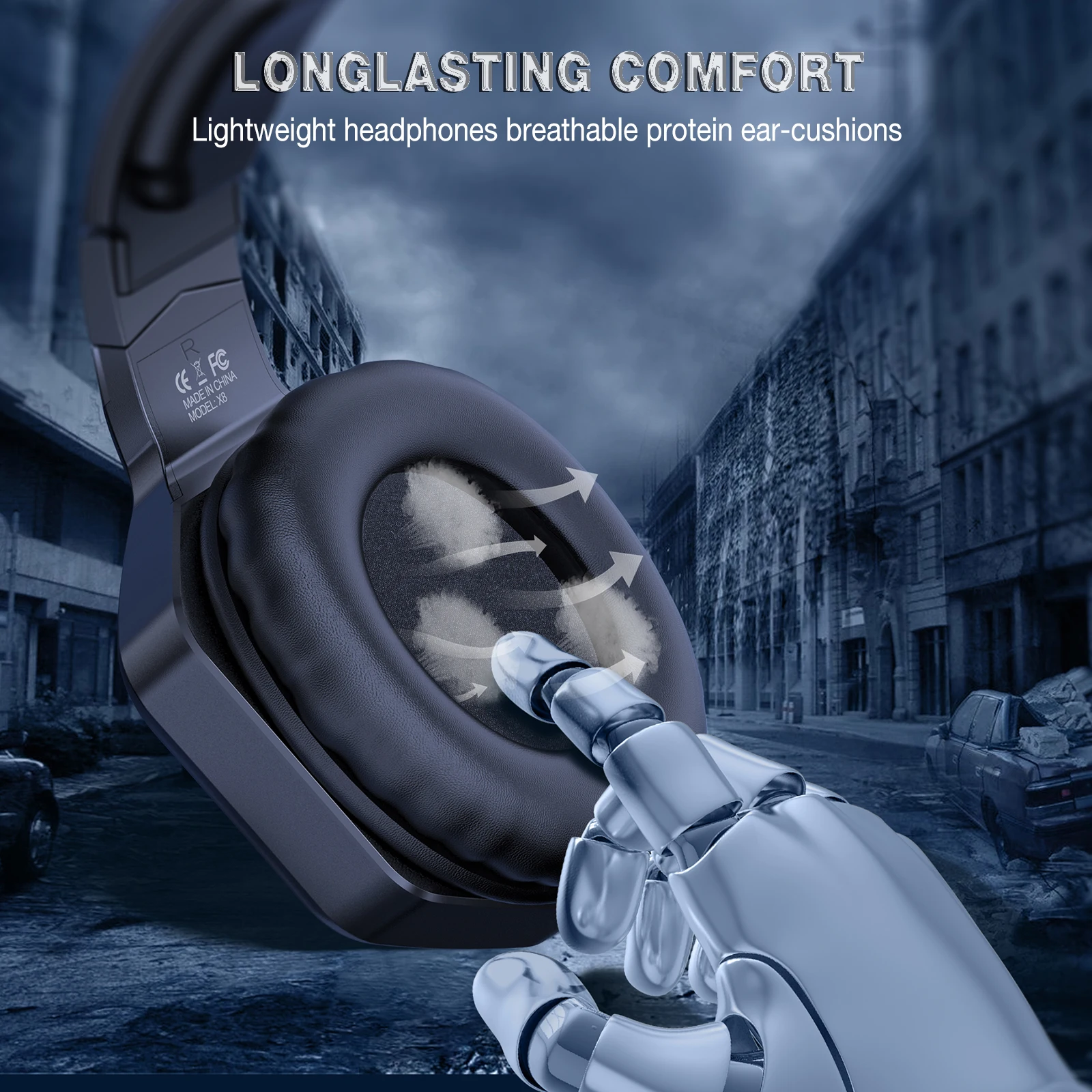 Onikuma X8 Gaming Headset Casque Wired Pc Surround Sound Bass Gamer Headphone With Mic For Playstation 4