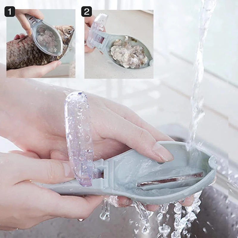 Wholesale Easy Kitchen Cleaning Tool Fast Remove Fish Skin Brush Plastic Fish Scales Graters Scraper