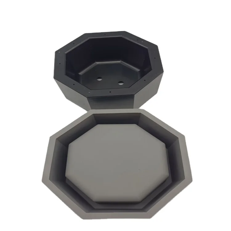 Silicone Custom Small Desk Garden Flower Pot Cement Concrete Vase Planter Molds For Sale