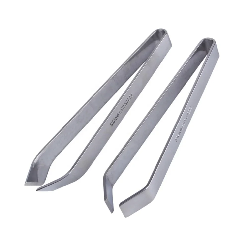 2pcs food safe Stainless Steel Fish Bone Tweezers set