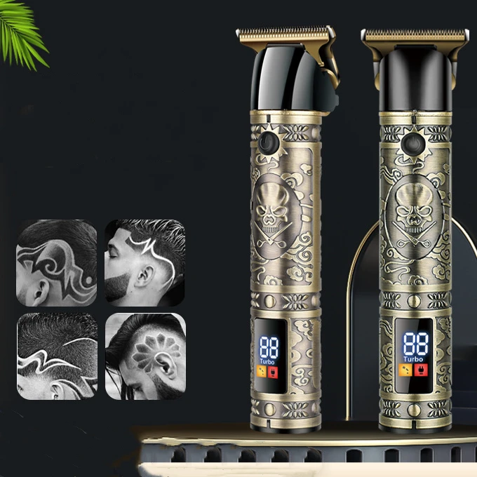 USB Rechargeable T9 Baldheaded Electric hair trimmer Cordless Shaver Trimmer 0mm Men Barber Hair Cutting Machine