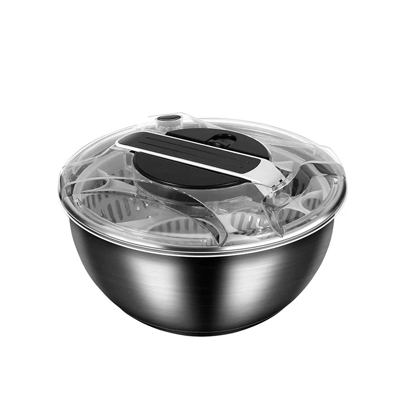 Ручной Спиннер из нержавеющей стали, Быстросохнущий аппарат большого объема для сушки салатов, фруктов, овощей