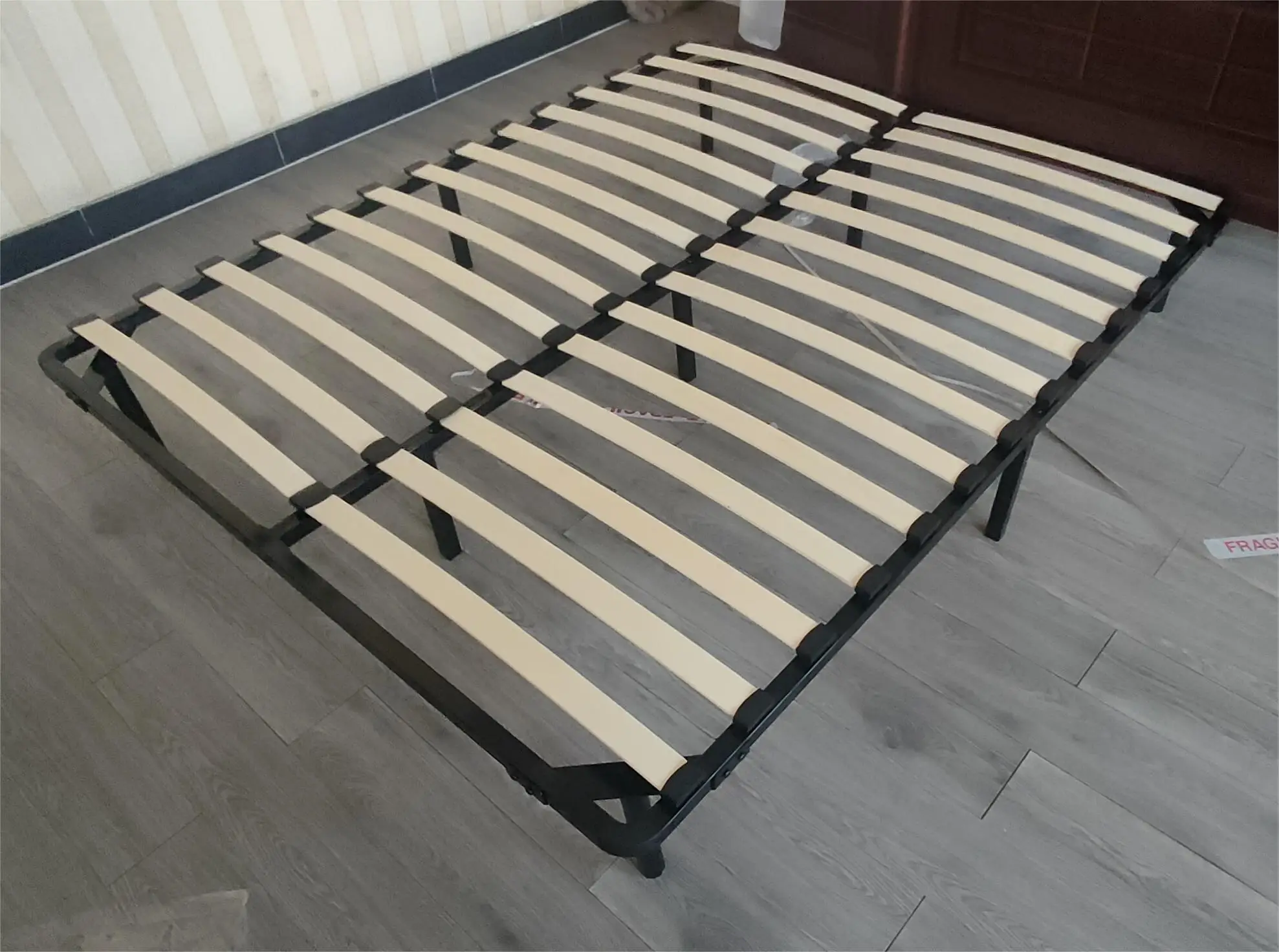 Luoyang Factory Direct Slatted Single Commercial KD Structure Modern Twin Platform Metal Bed Frame