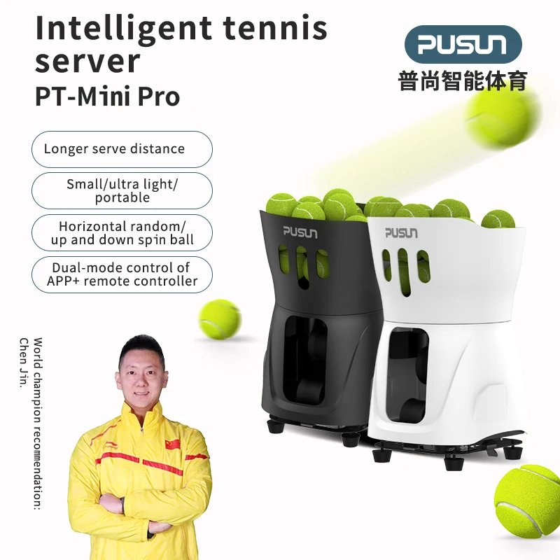 Tennis ball machine Throwing Machine Ideal for Solo Practice Featuring Adjustable Speed and Spin Control PP-minipro