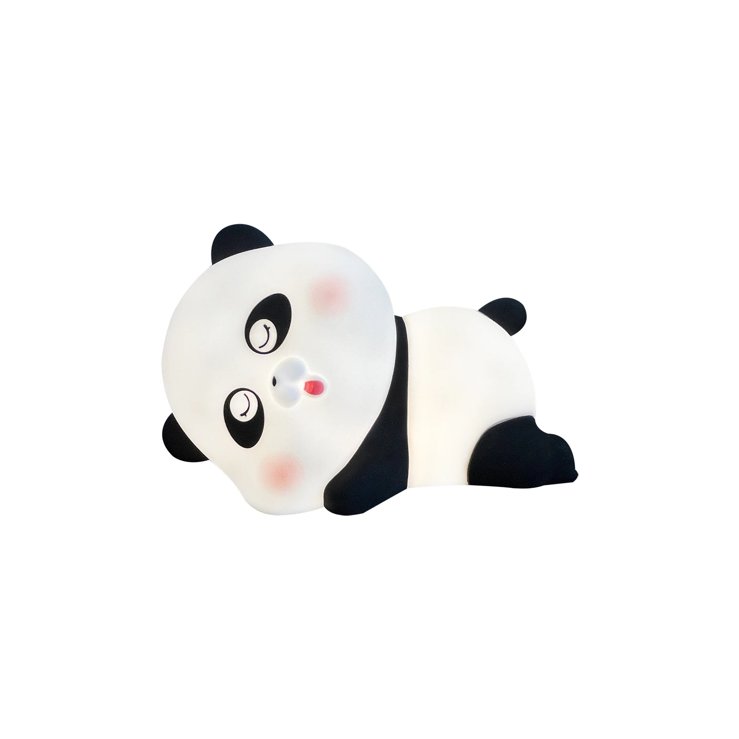 Cute Panda Silicone Night Light RGB LED Color Changeable Sensitive Tap Control Silicone LED Lamp for Baby Kids Adult Bedroom