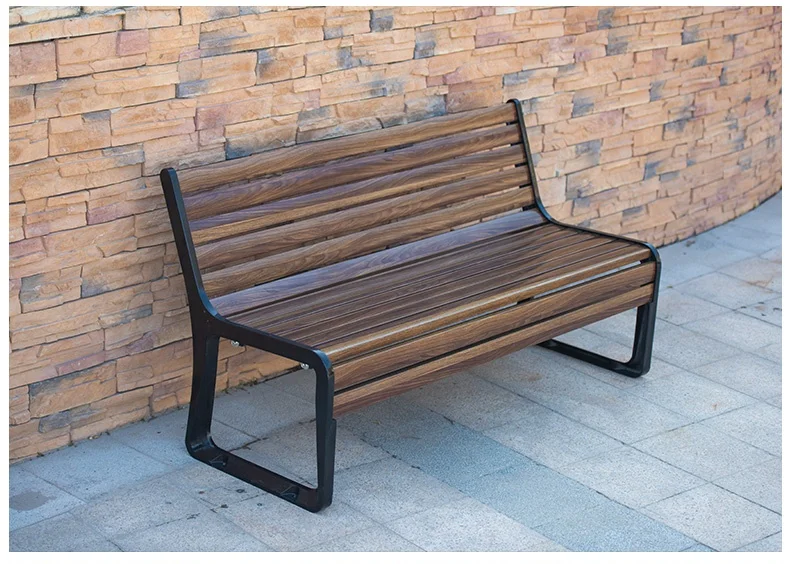 Cast aluminum outdoor park bench Balcony garden outdoor leisure wrought iron bench