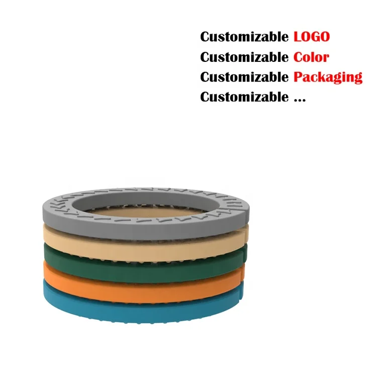 OEM/ODM mordedor de silicona Soft Food Grade Sensory Baby Teething Toys Happy Links Ring Developmental Toys Baby Teethers